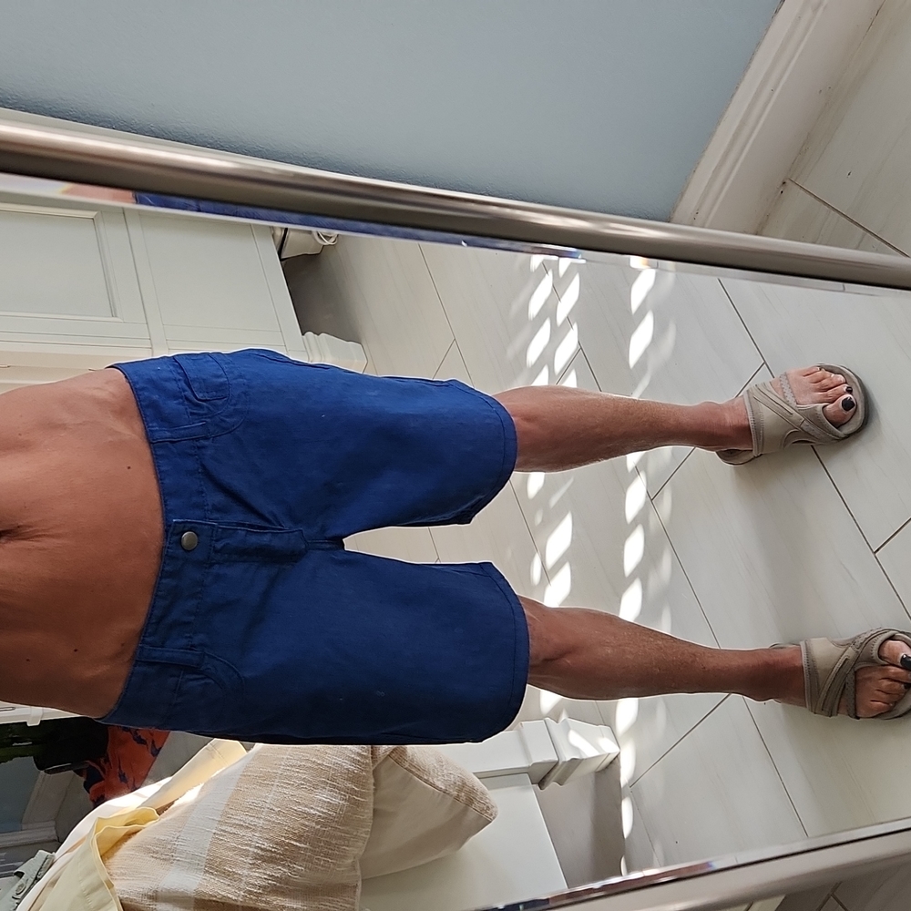 Reversible Shorts - Stiped Or Solid Blue - New with Tags